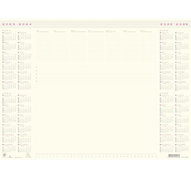 Lot de 10 Sous mains 4 années avec feuilles détachables - 40x54 cm