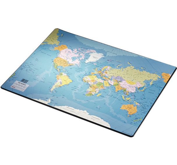 Lot de 10 Sous mains carte du monde -Format 40 x 53 cm -  Esselte