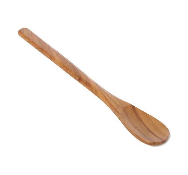 Lot de 10 Spatule à moutarde en olivier longueur 18 cm