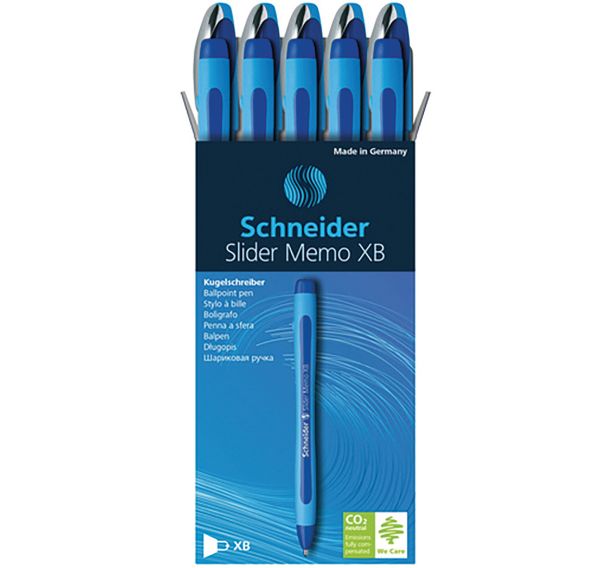 Lot de 10 Stylo bille - Memo XB - bleu/bleu - 10 pcs - Schneider