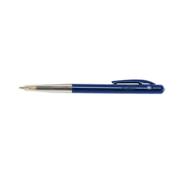 Lot de 10 Stylos Bic M 10 Clic - Pointe :Métal - Bleu