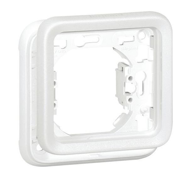 Lot de 10 Support plaque 1 poste Plexo composable blanc antimicrobien