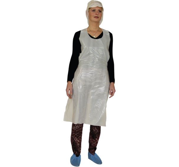 Lot de 10 Tablier polyéthylène blanc