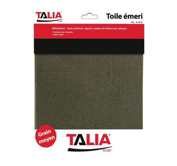 Lot de 10 Toile émeri - Lot de 4 feuilles