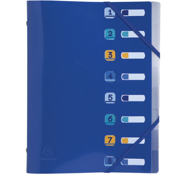 Lot de 10 Trieur 8 compartiments BeeBlue - A4 - Bleu marine