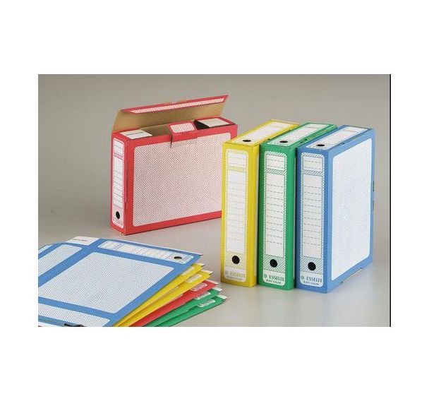 Lot de 10 boites archives dos de 8 cm couleurs assorties pour format A4