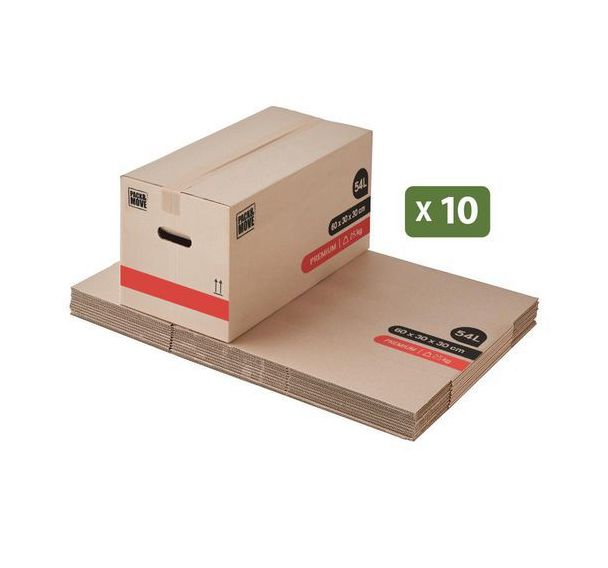 Lot de 10 cartons premium cannelure renforcée FSC - Pack and Move
