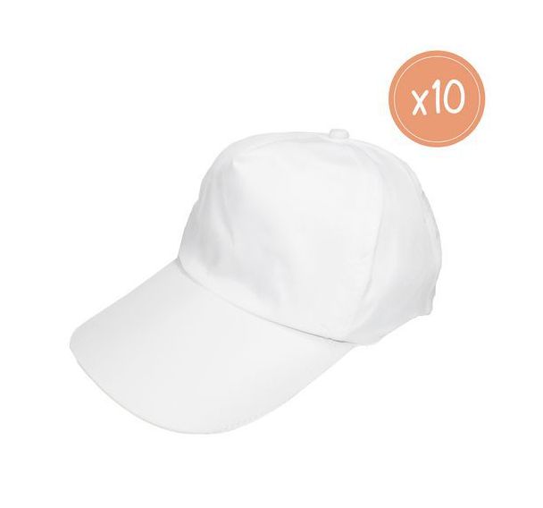 Lot de 10 casquettes enfant en coton à personnaliser