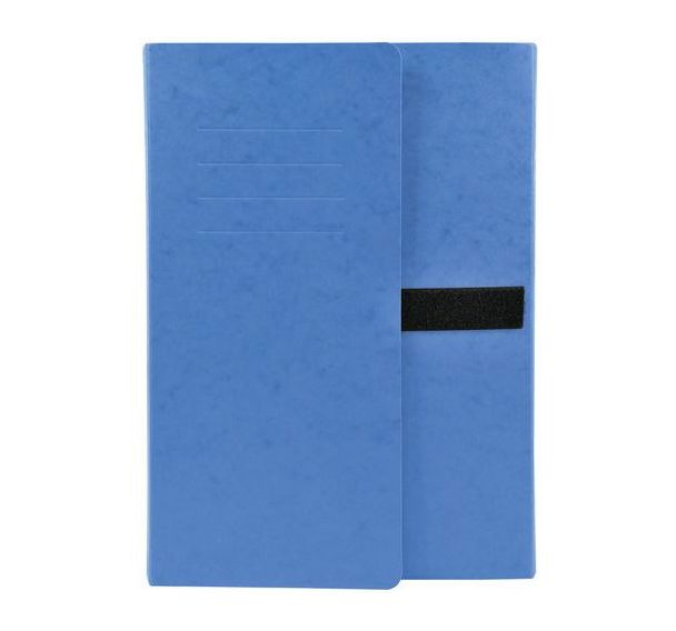 Lot de 10 chem. extens. 3 rab. cte lustrée sangle scratch 24x32cm Bleu