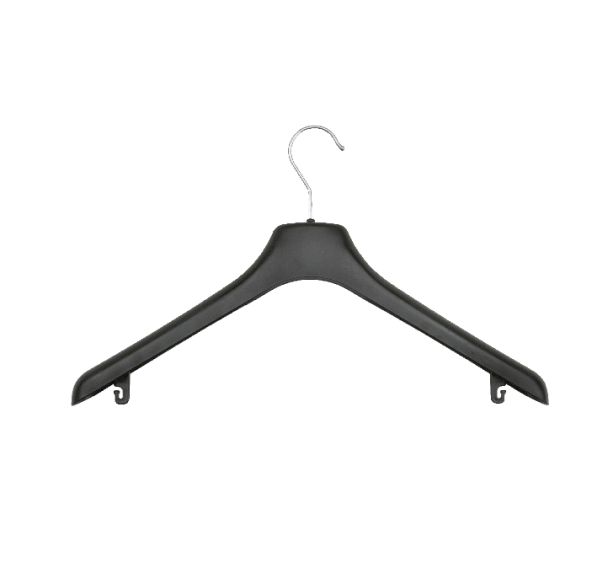 Lot de 10 cintres SJ45 en plastisque sans barre de pantalon noir