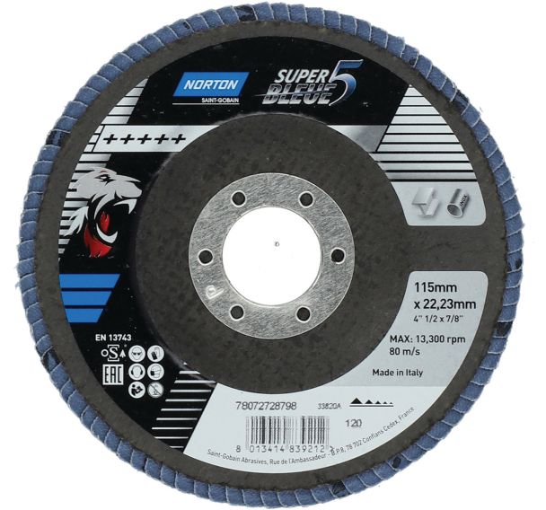 Lot de 10 disques à lamelles SB5 Ø125x22 - Norton