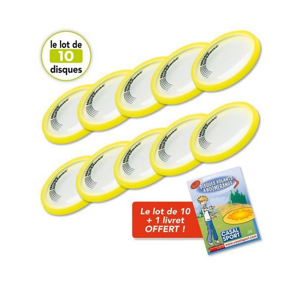 Lot de 10 disques volants superdisc aerobie