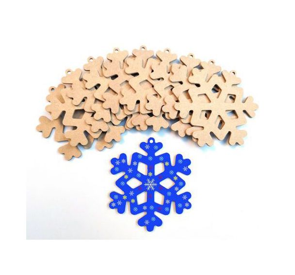 Lot de 10 étoiles des neiges à décorer et à suspendre