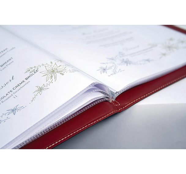 Lot de 10 inserts pour protège menu A4 transparent - Securit