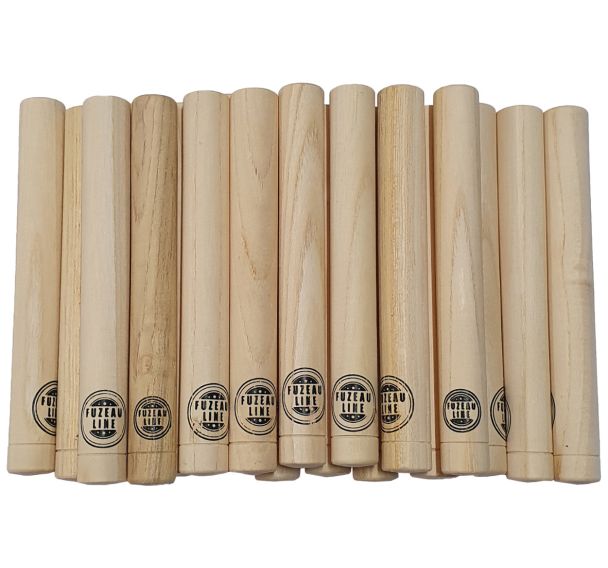 Lot de 10 paires de claves 18 cm acacia ref 7709-Fuzeau