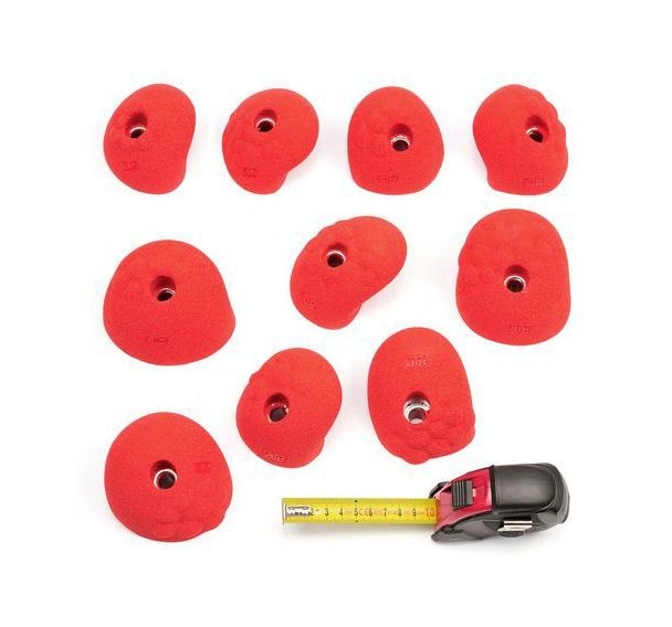 Lot de 10 prises d'escalade pédagogiques 4-10 ans