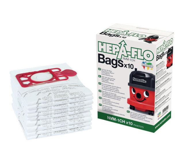 Lot de 10 sacs à poussière Hépaflo 9 L aspirateur Numatic