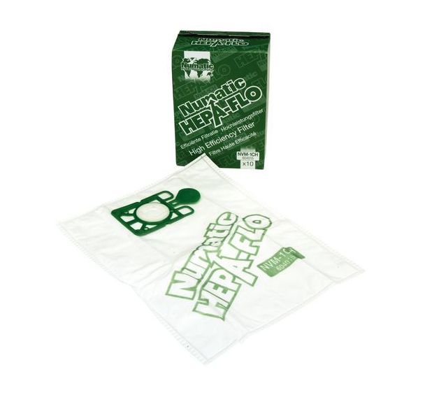 Lot de 10 sacs de haute filtration pour aspirateurs NUMATIC WVD 900-2/750 à 900