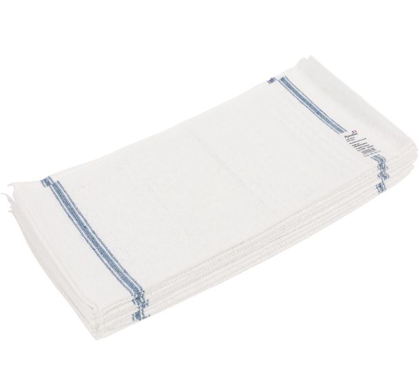 Lot de 10 serpillères coton bouclé blanc L/l 60x50 cm