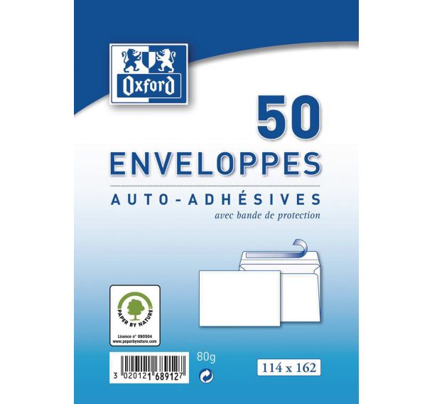 Lot de 1200 Enveloppes 114x162 auto adhésives