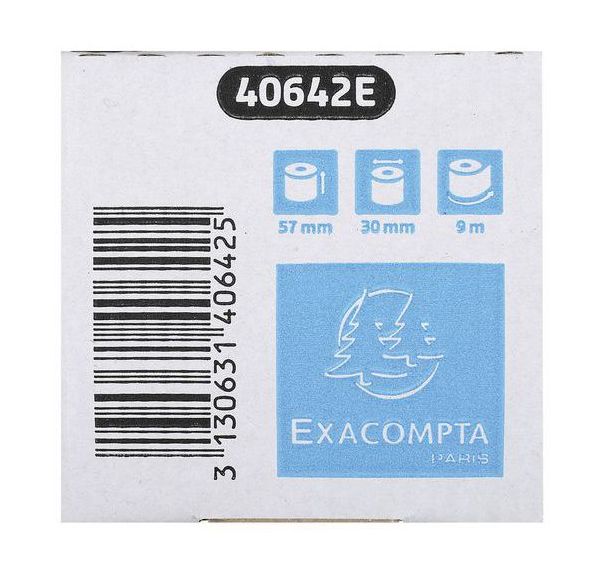 Lot de 120 Bobines pour tickets de carte bancaire 57x30x12x9 - 1 pli