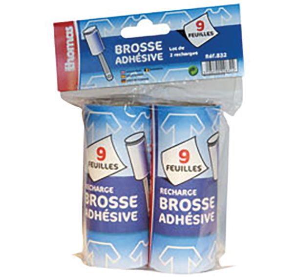 Lot de 12 2 recharges brosse adhésive