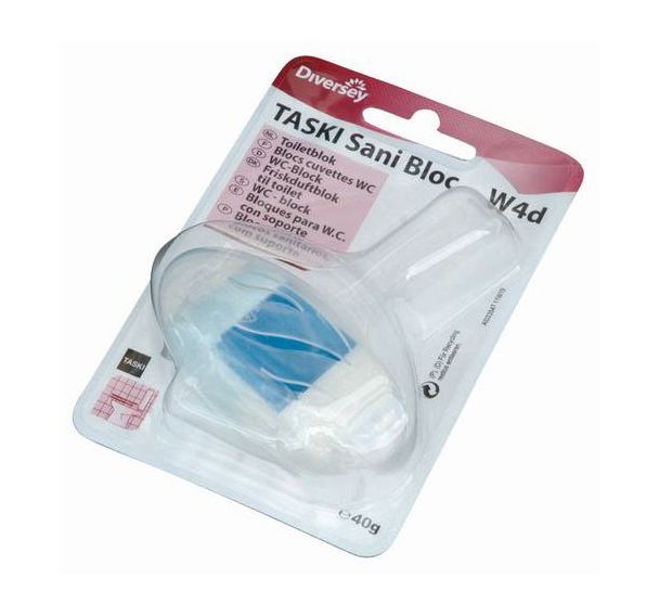 Lot de 12 Bloc toilette Taski Support et bloc senteur ocean