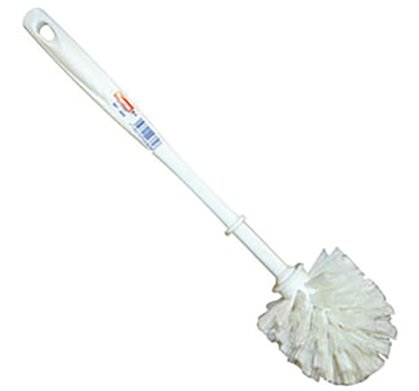 Lot de 12 Brosse WC en boule blanche polypropylène ondulée