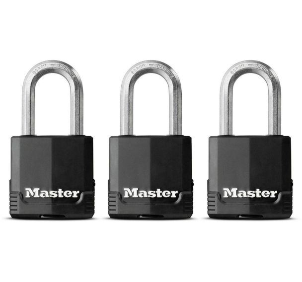 Lot de 12 Cadenas à clé en acier laminé Excell M115EURTRILF