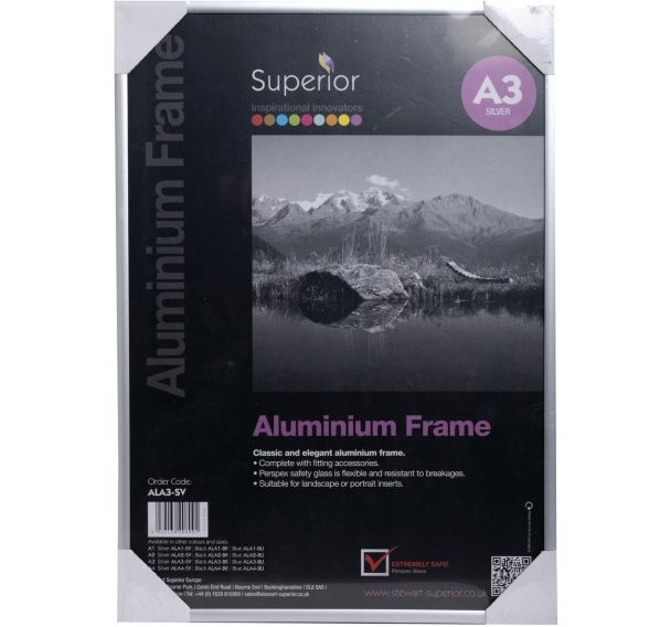 Lot de 12 Cadre photo mural aluminium A3 - Cristal