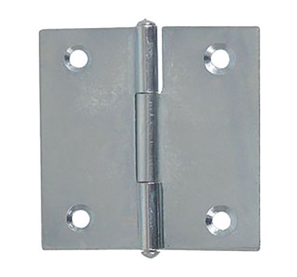 Lot de 12 Charnière pour meuble carrées zingué blanc 40x40mm