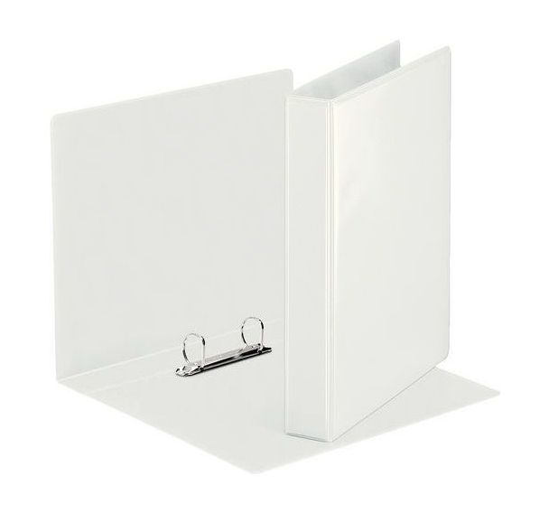 Lot de 12 Classeur 2 ann. personnalisable Essentials 25 mm A5 PP Blanc