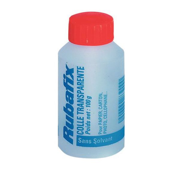 Lot de 12 Colle transparente- flacon de 100 g - Rubafix