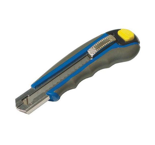 Lot de 12 Cutter bi-matière Pro avec 6 lames sur carte - 18mm