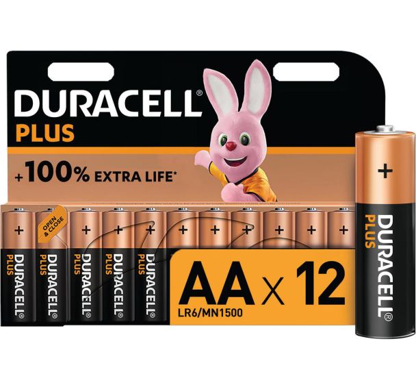 Lot de 12 Duracell Plus 100% AA X12