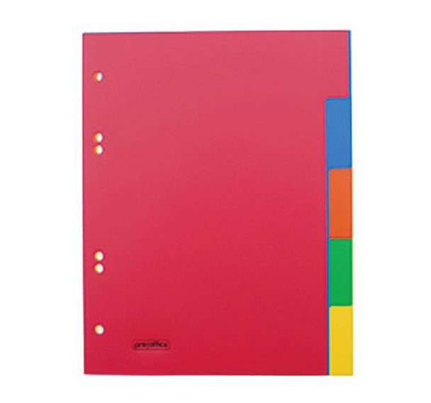 Lot de 12 Intercalaire en plastique, uni, A5