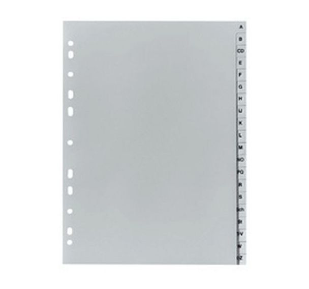 Lot de 12 Intercalaires en plastique, A-Z, A4 mi-hauteur