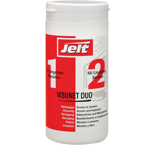 Lot de 12 Lingettes duo humides et sèches