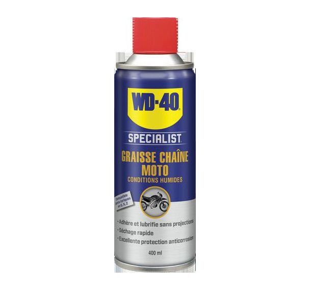 Lot de 12 Lubrifiants chaîne moto conditions humides 400 ml