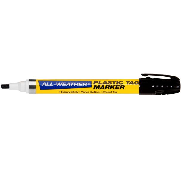 Lot de 12 Marqueur à encre pour étiquettes plastique Plastic Tag NOIR