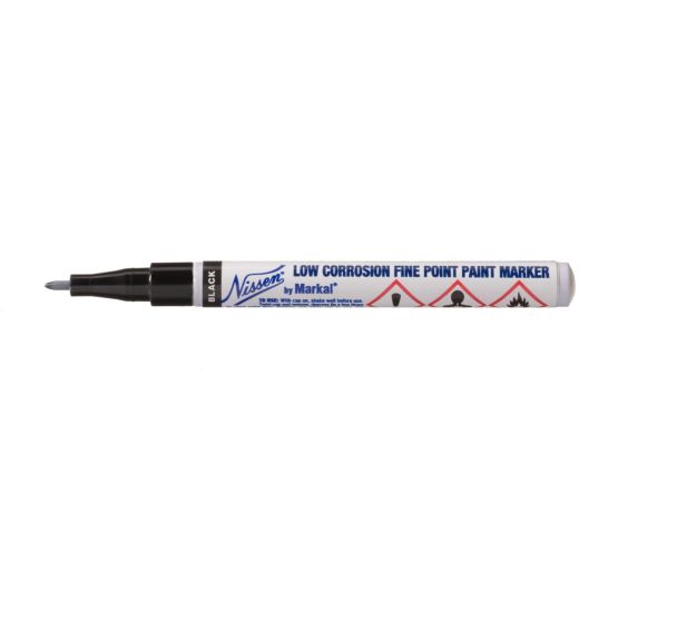 Lot de 12 Marqueur peinture pointe fine Nissen Low Corrosion NOIR