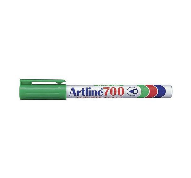 Lot de 12 Marqueur permanent Artline 700 - 0,7mm - vert - Artline