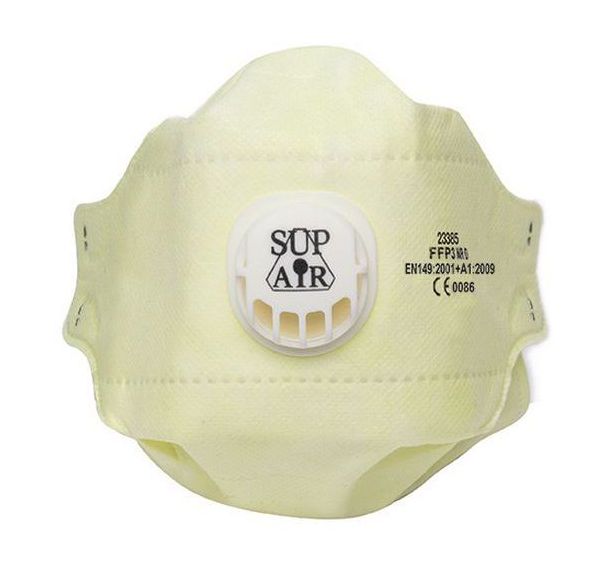 Lot de 12 Masque FFP3 3D pliable valve
