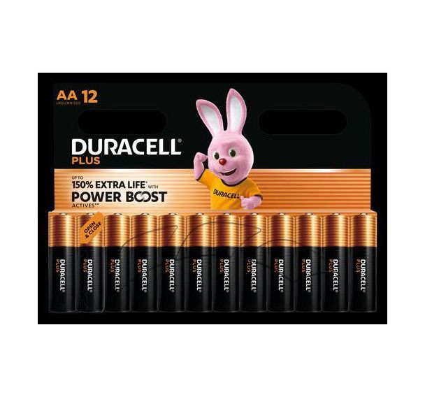 Lot de 12 Pile alcaline AA Plus Powerboost - Duracell