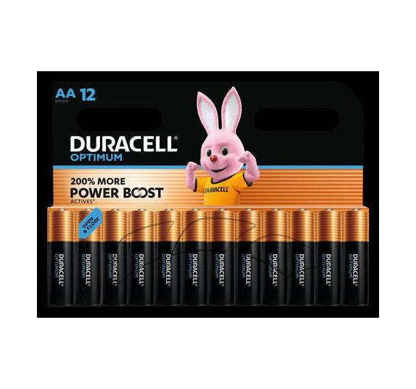 Lot de 12 Pile optimum AA x12 Duracell