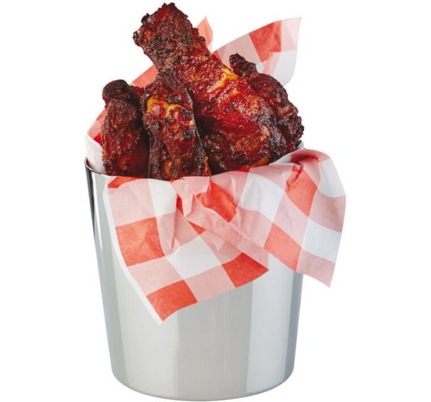 Lot de 12 Pot à frites à bord droit - Satiné - ? 8,5 cm