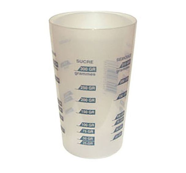 Lot de 12 Pot doseur en plastique gradué