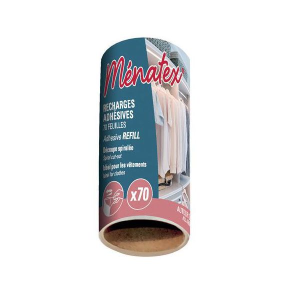 Lot de 12 Recharges adhésives 70 feuilles - Ménatex