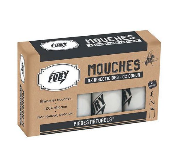 Lot de 12 Ruban attrape-mouches écologiques à la glu