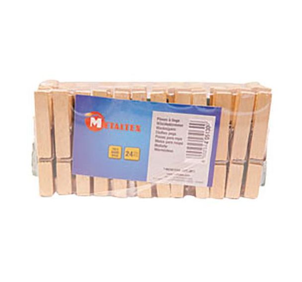 Lot de 12 Sachet de 24 pinces à linge en bois